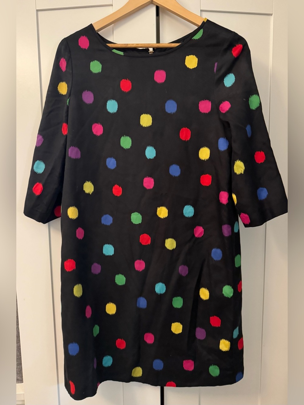 kate spade Black Multicolor Polka Dot Shift Dress